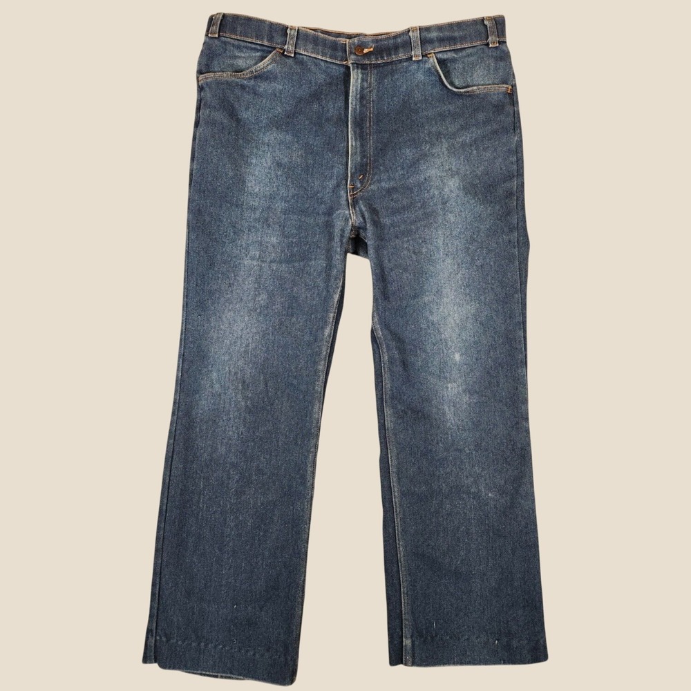 Levi's Jeans Mens 42 Action Jeans 549‎ Blue Distressed Orange Tab 1984 Vintage